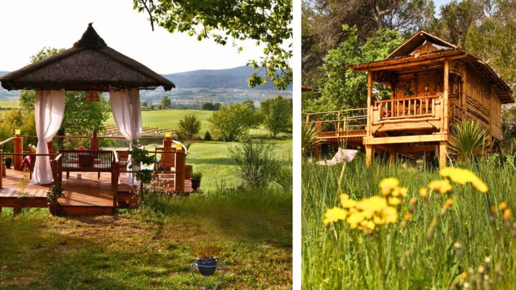 Cabanes thailandaises pour séjour insolite en Provence