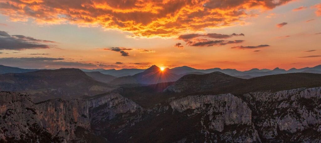 Coucher de soleil Gorges du Verdon