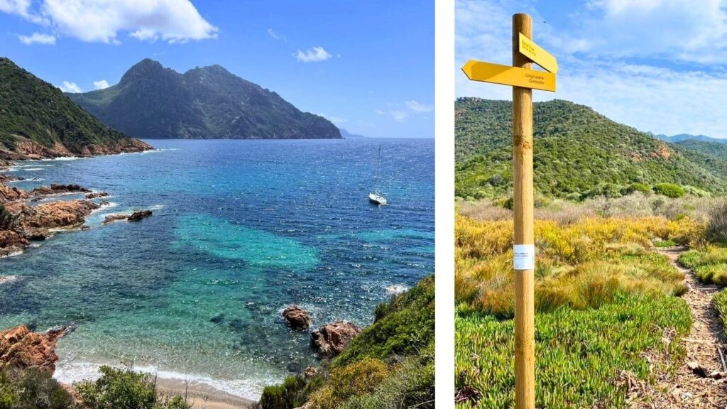 Sentier du facteur à Girolata Corse