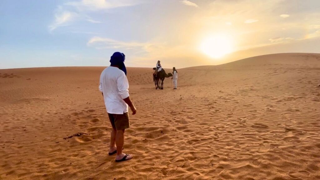 Balade à dromadaire désert Sahara Merzouga Maroc