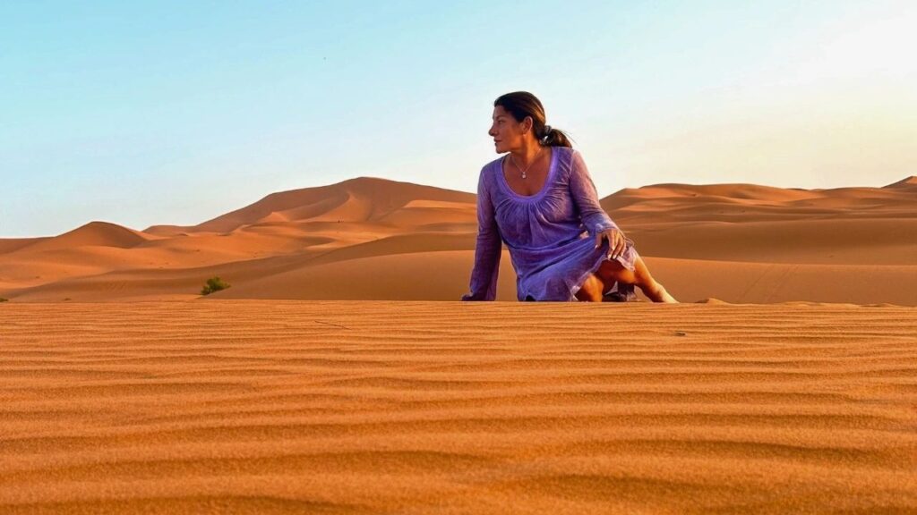 Lever de soleil désert Merzouga Maroc