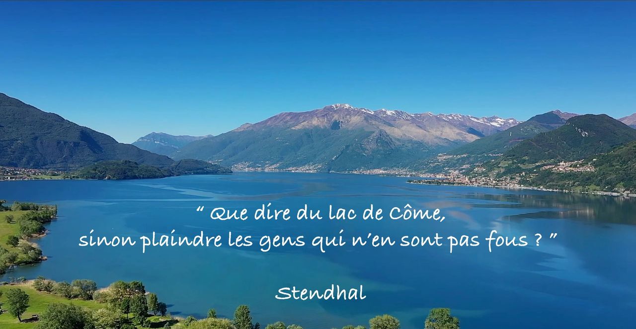 Lac de Côme - Citation Stendhal