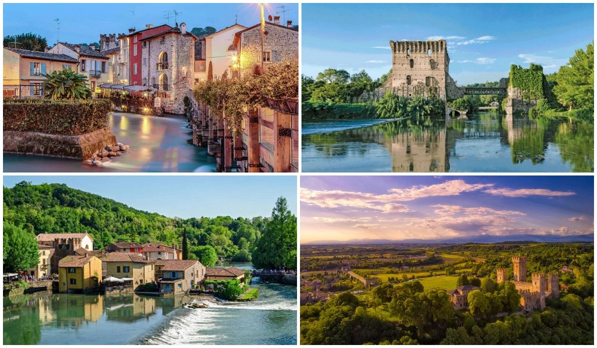 Valeggio sul Mincio et son hameau Borghetto sul Mincio  - Vénétie - Italie 