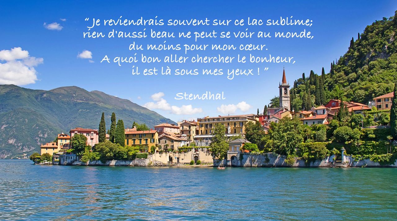 Lac de Côme - Citation Stendhal