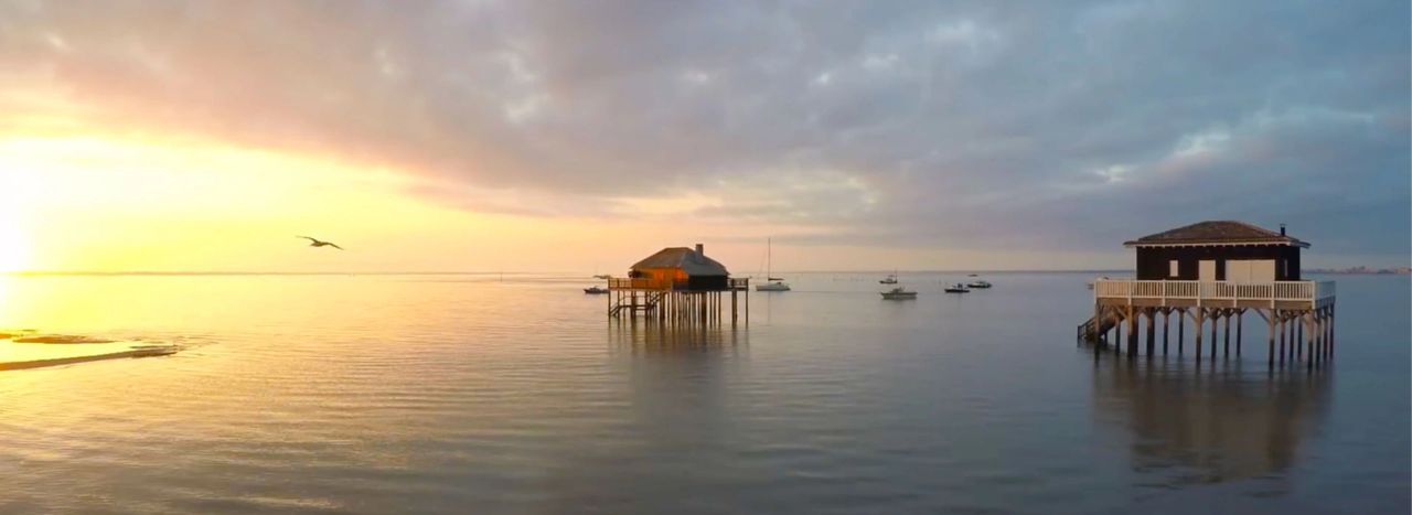 Coucher de soleil L'île aux oiseaux Bassin d'Arcachon