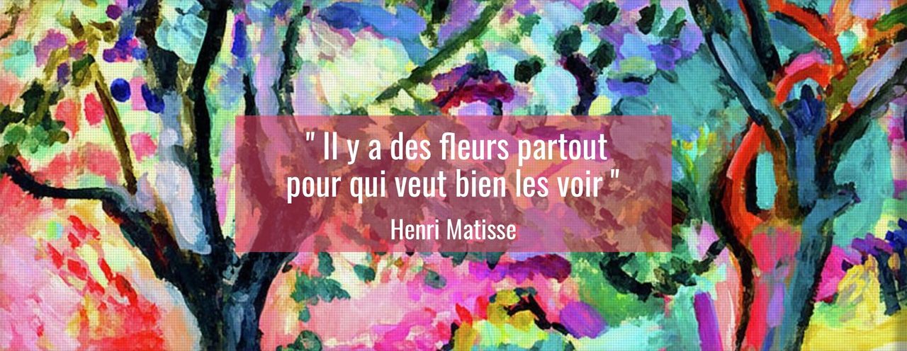 Citation Henri Matisse Il y a des fleurs partout pour qui veut bien les voir