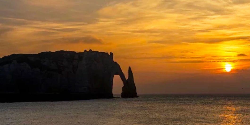 Coucher de soleil - Falaises d'Etretat - Normandie