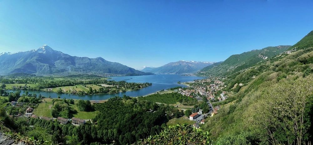 Vue panoramique depuis l'église de San Miro - Sorico - Lac de Côme