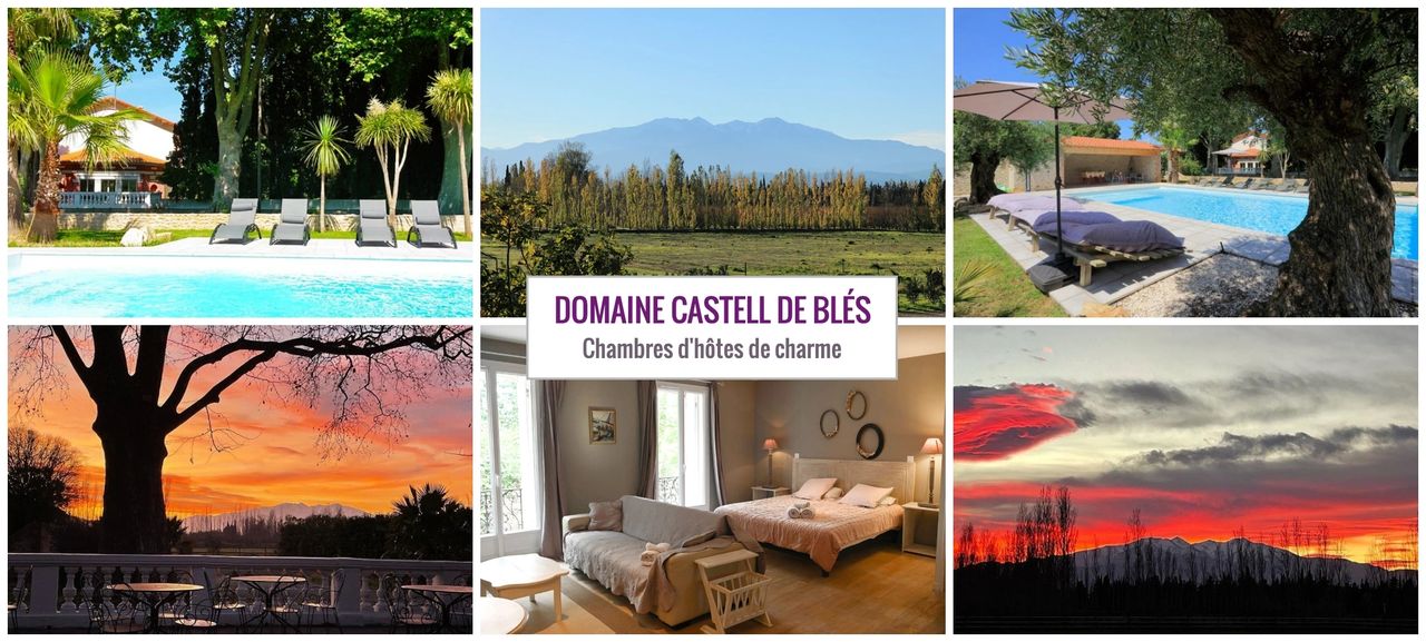 Chambres d'hôtes avec vue exceptionnelle sur le Canigou et les Albères