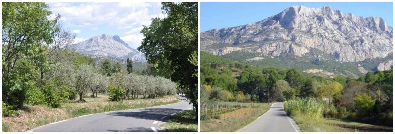 La Route Cézanne - Vue sur la montagne Sainte Victoire