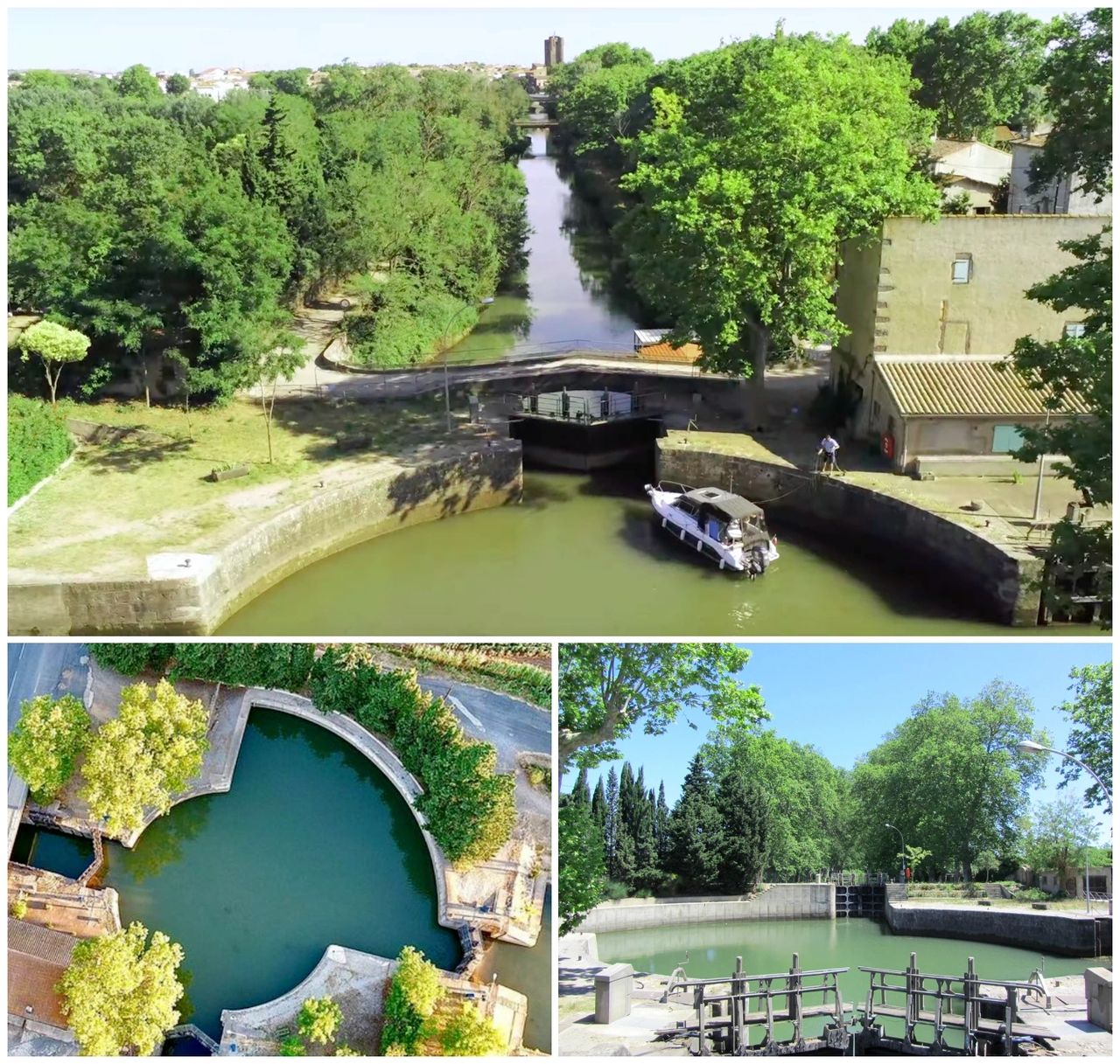 Agde - La dernière écluse ronde - Canal du midi