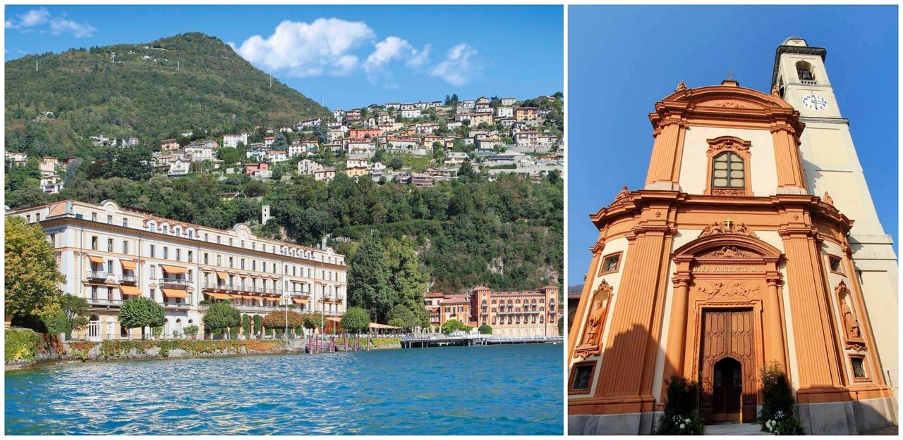 La Villa d'Este et l'église de San Vincenzo - Cernobbio - Lac de Côme