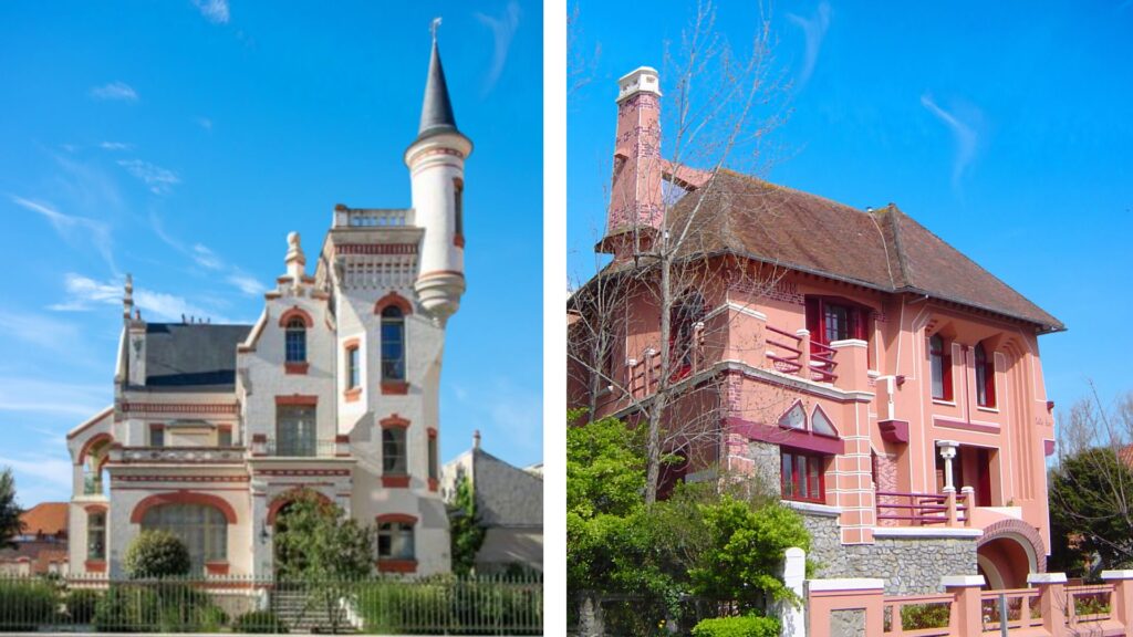 La Villa Tata Ice au Touquet, architecture insolite à la façade rose cubiste.