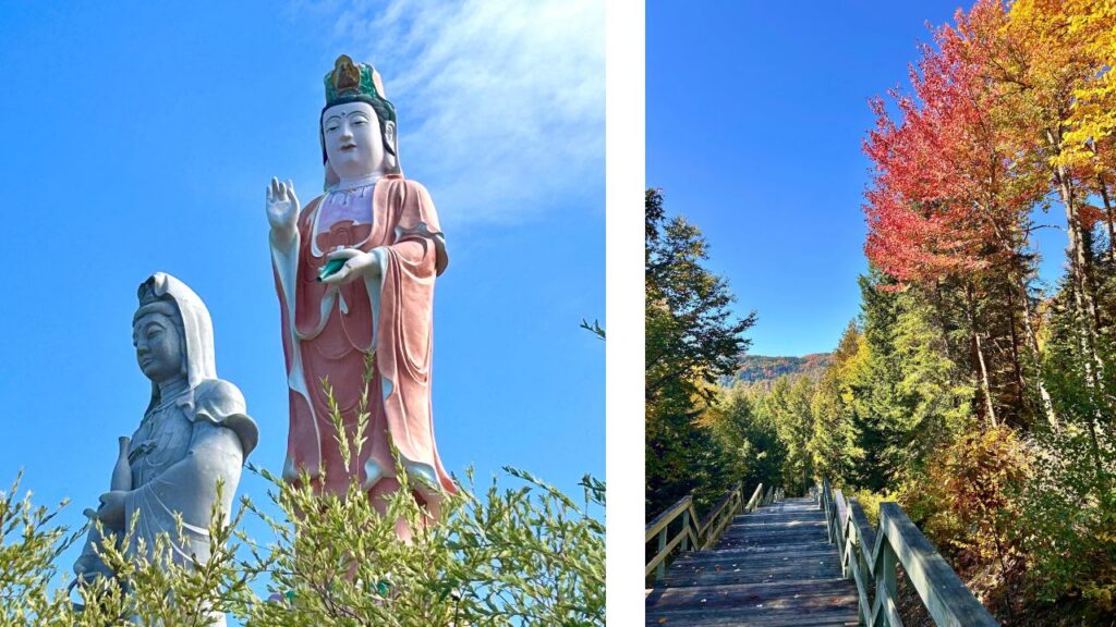 Bouddhas et paysages en automne